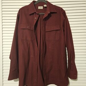 L.L. Bean Men's Burgundy Shirt Jacket